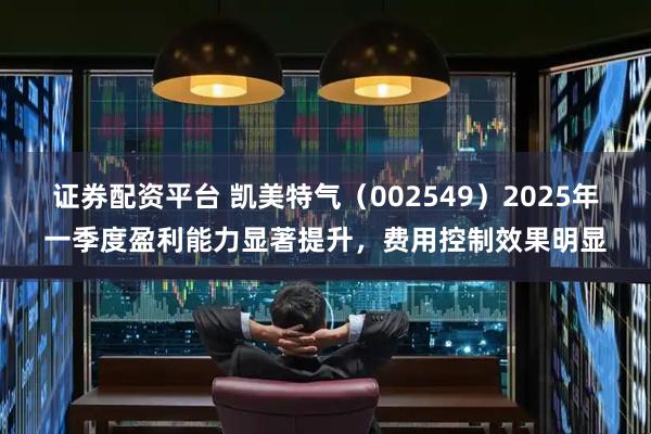 证券配资平台 凯美特气（002549）2025年一季度盈利能力显著提升，费用控制效果明显